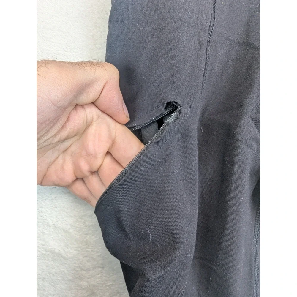Lululemon Womens Pants Size 2 Black Straight Leg Zip Pockets Stretch Athleisure